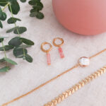 Oorringen Natuursteen - Rose Pink