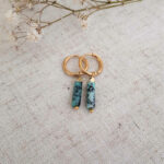 Oorringen Natuursteen Turquoise