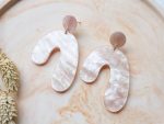 Statement Oorbellen "Light Pearly Rose"