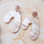 Statement Oorbellen "Light Pearly Rose"