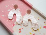 Statement Oorbellen "Light Pearly Rose" - Afbeelding 2