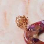 Statement Oorbellen "Curves"- Pink/Purple/Gold - Afbeelding 2