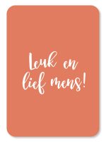 Leuk en lief mens - Kaartje