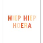 Hiep Hiep Hoera - Dubbele kaart met envelop