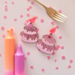 Statement Oorbellen Birthday Cake
