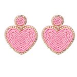 Oorbellen Hartjes - Lichtroze