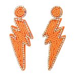 Statement Oorbellen Bliksemschicht - Oranje