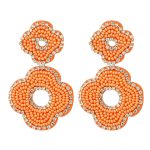 Oorbellen Dubbele Bloem - Oranje