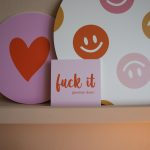 Forex tegeltje 10x10cm - Fuck it, gewoon doen!