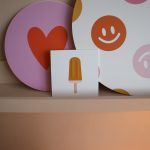 Forex tegeltje 10x10cm - Oranje Ijsje