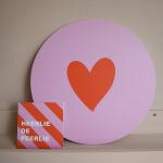Forex (muur)cirkel 30cm - Hartje Lila/Rood - Afbeelding 3