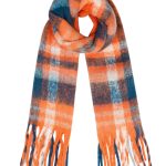Sjaal Geblokt Oranje en Blauw