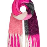 Sjaal Geblokt Felroze en Zwart