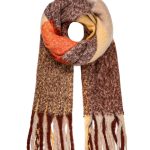 Sjaal vakken Bruin, Beige & Oranje