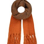 Sjaal Basic Bruin met Oranje