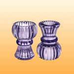 Dubbelzijdige kaarsenstandaard - Lila