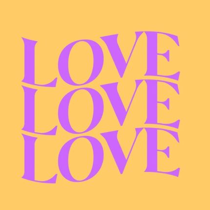 Tegeltje "Love Love Love"