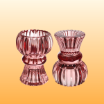 Dubbelzijdige kaarsenstandaard - Roze Rood