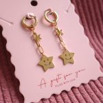 Happy Stars - Oorbellen RVS goudkleurig - Afbeelding 2