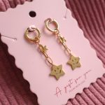 Happy Stars - Oorbellen RVS goudkleurig