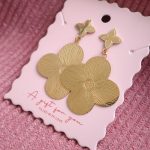 Flower Chique - Oorbellen RVS goudkleurig - Afbeelding 2