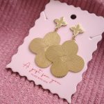 Flower Chique - Oorbellen RVS goudkleurig