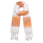 Sjaal Soft blend Touch of Colour - Wit/Oranje