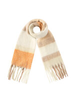 Sjaal Soft blend Touch of Colour - Beige/Oranje