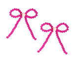 Big Bows Oorbellen Fuchsia