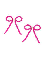 Big Bows Oorbellen Fuchsia