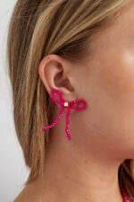 Big Bows Oorbellen Fuchsia - Afbeelding 2