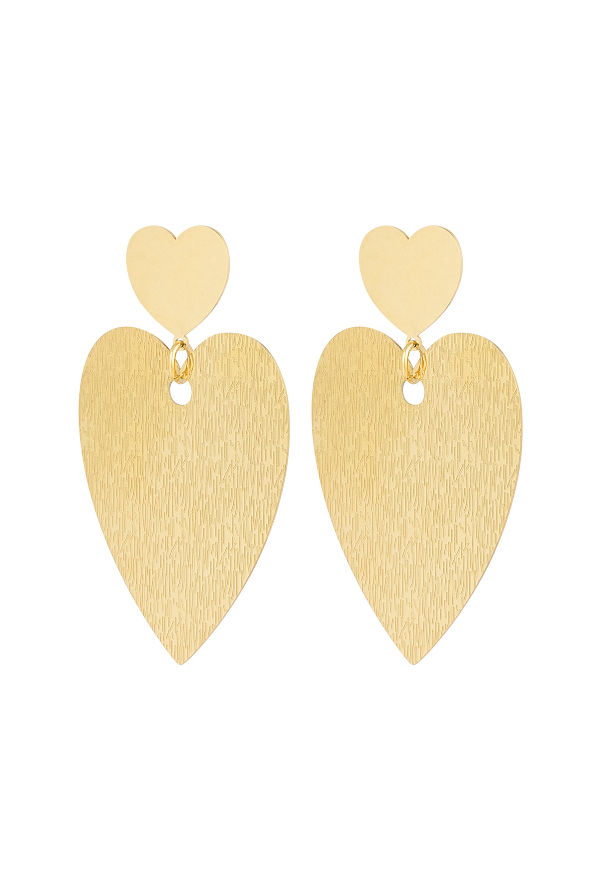 Oorbellen big love goud Big Love Oorbellen RVS Goudkleurig - Afbeelding 1