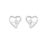 Shiny Hearts - Oorbellen RVS zilverkleurig
