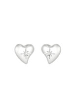 Shiny Hearts - Oorbellen RVS zilverkleurig
