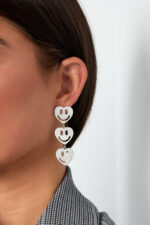 Smiley Lovers Oorbellen RVS goudkleurig - Afbeelding 2