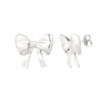 Shiny Bows - Oorbellen RVS zilverkleurig